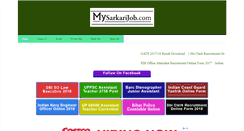 Desktop Screenshot of mysarkarijob.com